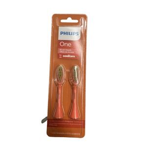 Philips One by Sonicare 2 Brush Heads BRAND NEW-Miami Coral BH1022/01 NEW-